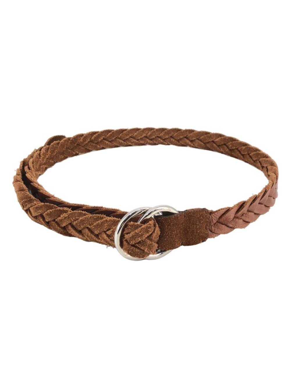 Brunello Cucinelli Leather Braided Buckle Belt Brown